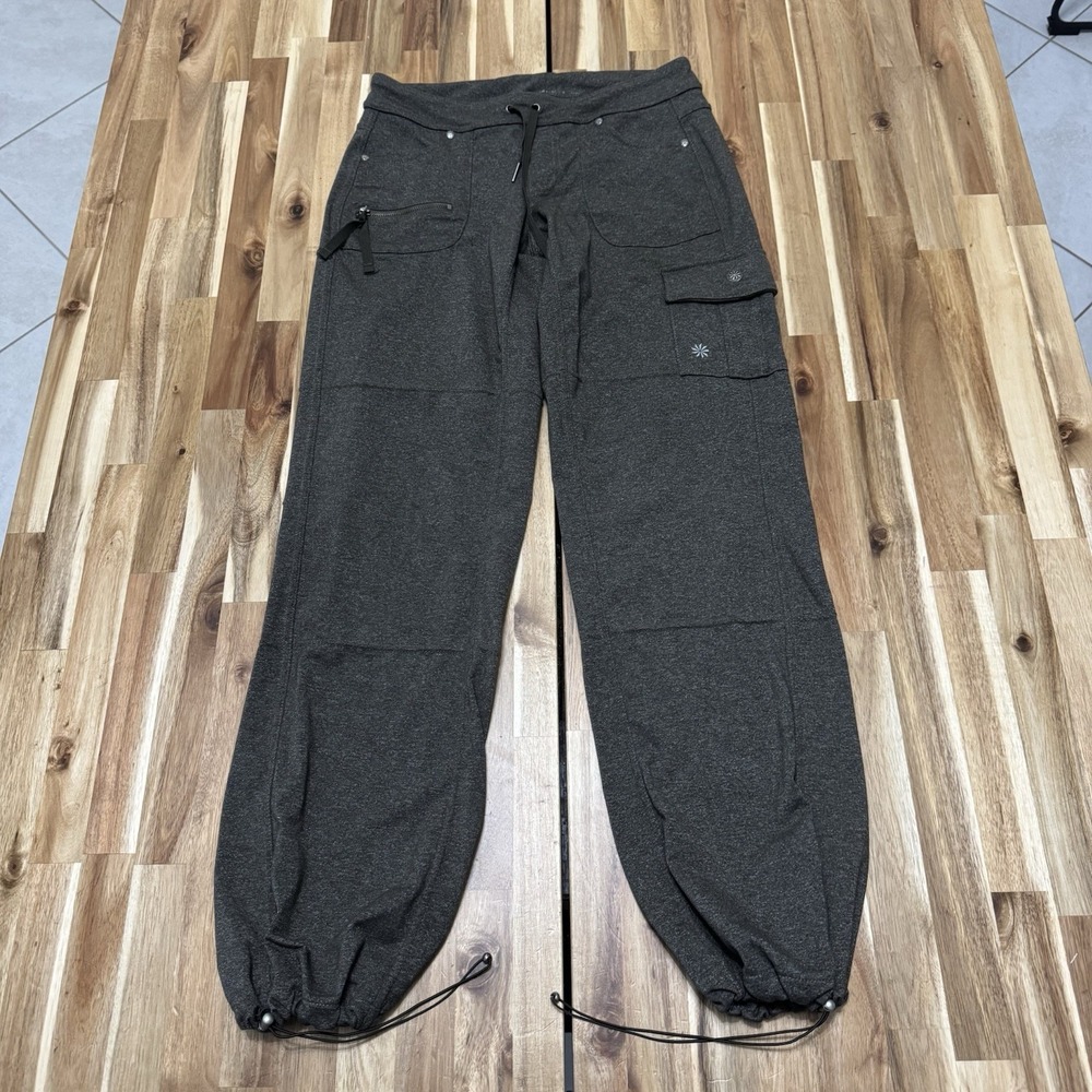 Athleta Bettona Boyfriend Joggers Womens S Gray Tapered Cargo Yoga Pants 818623